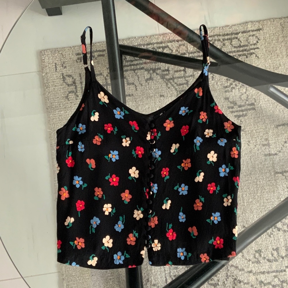 Madewell Black floral camisole - 00